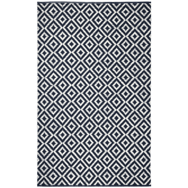 SAFAVIEH Montauk MTK613C Handwoven Navy / Ivory Rug Image 1