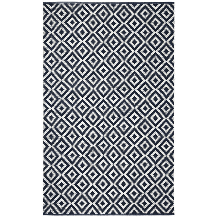 SAFAVIEH Montauk MTK613C Handwoven Navy / Ivory Rug Image 1