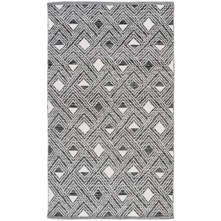 SAFAVIEH Montauk MTK614A Handwoven Black / Ivory Rug Image 1