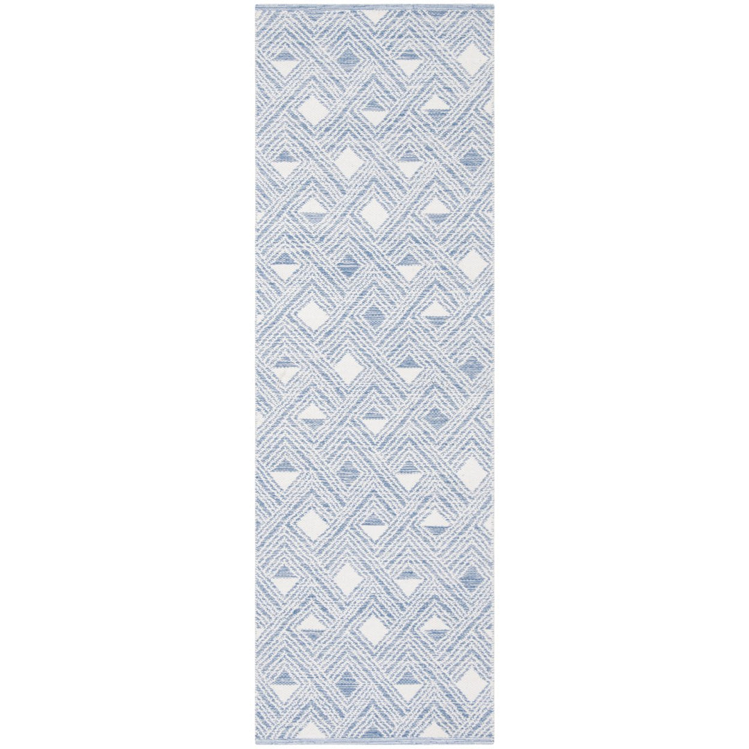 SAFAVIEH Montauk MTK614B Handwoven Blue / Ivory Rug Image 1