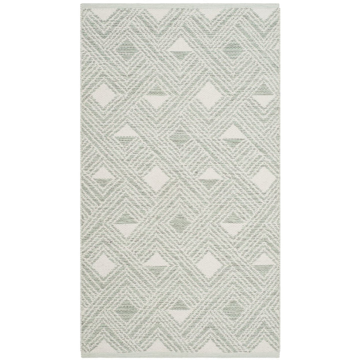 SAFAVIEH Montauk MTK614G Light Green / Ivory Rug Image 5