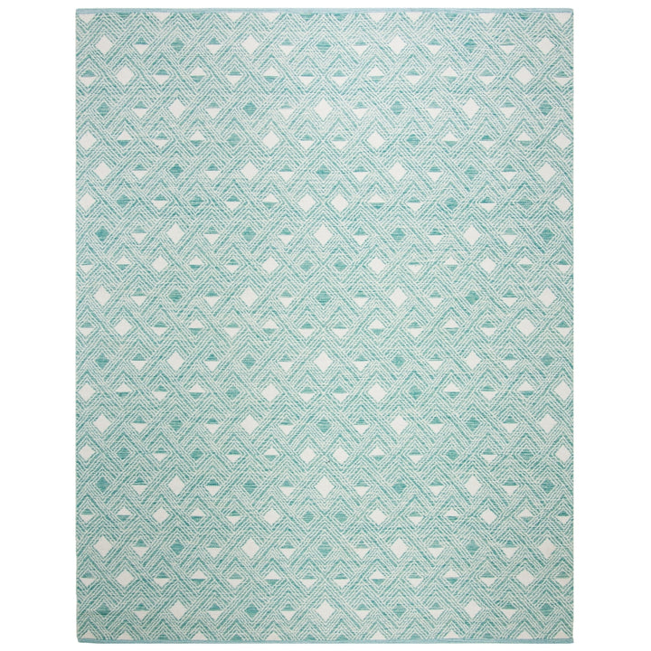 SAFAVIEH Montauk MTK614H Handwoven Aqua / Ivory Rug Image 1