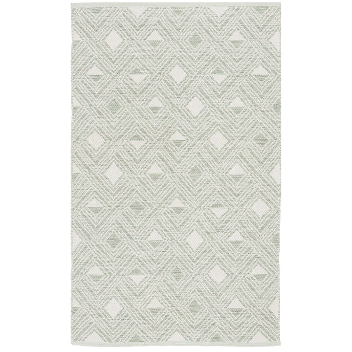 SAFAVIEH Montauk MTK614G Light Green / Ivory Rug Image 1