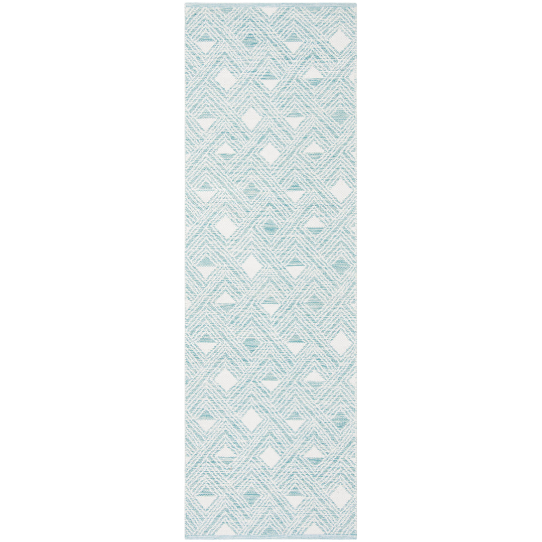 SAFAVIEH Montauk MTK614H Handwoven Aqua / Ivory Rug Image 3