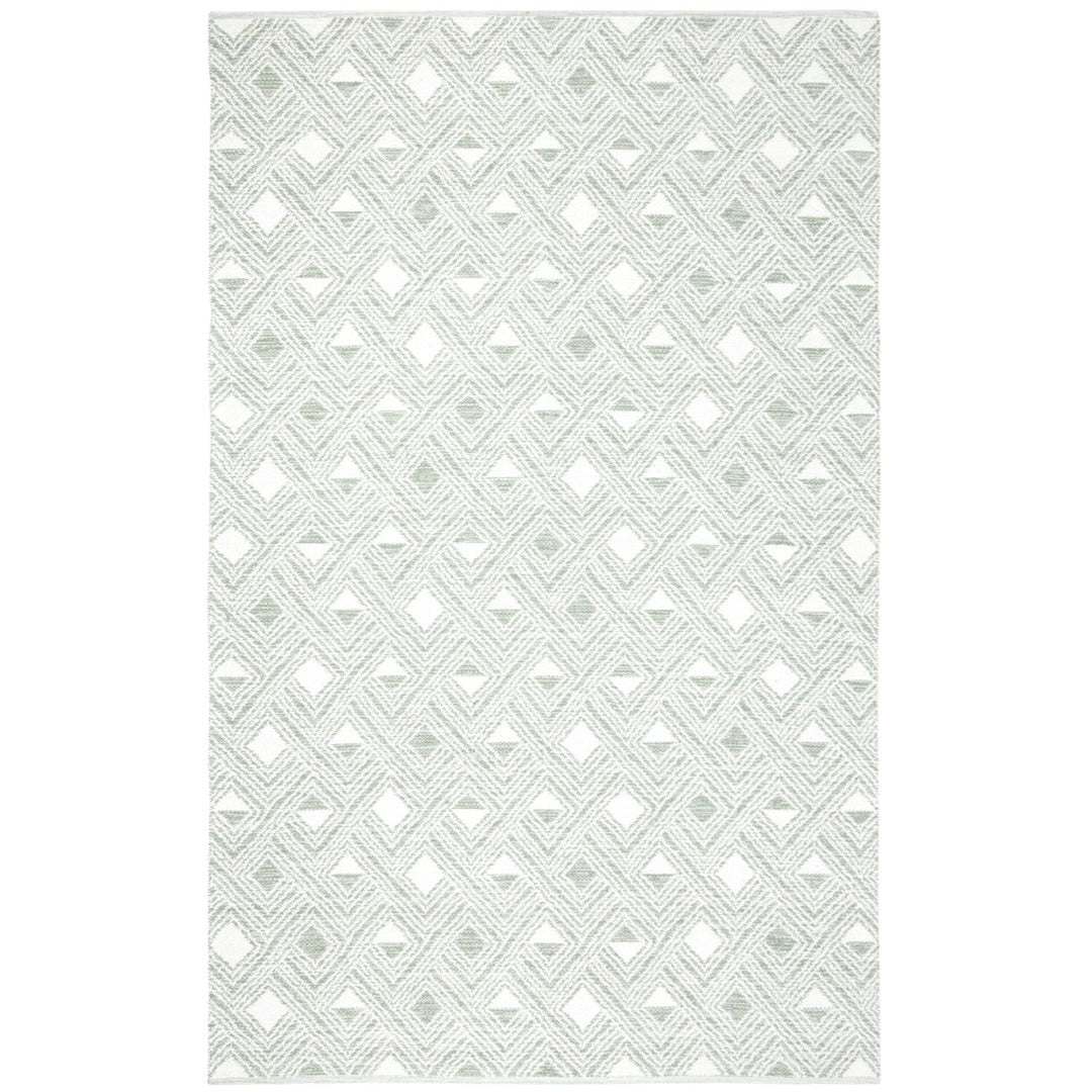 SAFAVIEH Montauk MTK614G Light Green / Ivory Rug Image 1