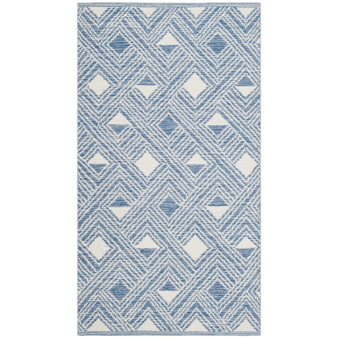 SAFAVIEH Montauk MTK614B Handwoven Blue / Ivory Rug Image 7