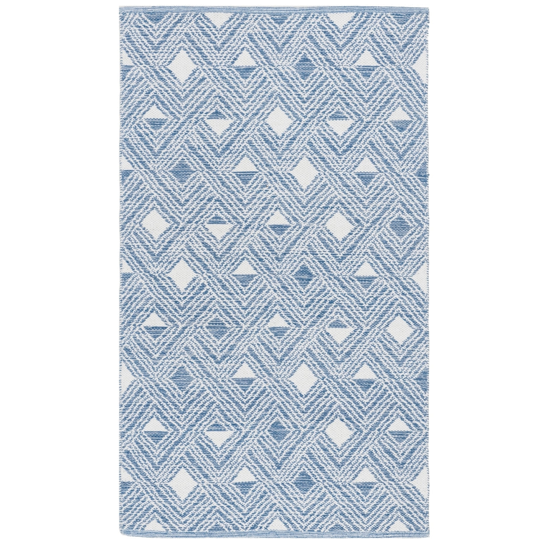 SAFAVIEH Montauk MTK614B Handwoven Blue / Ivory Rug Image 8