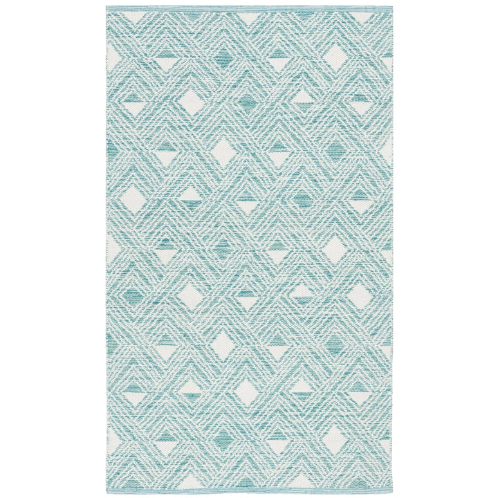 SAFAVIEH Montauk MTK614H Handwoven Aqua / Ivory Rug Image 6