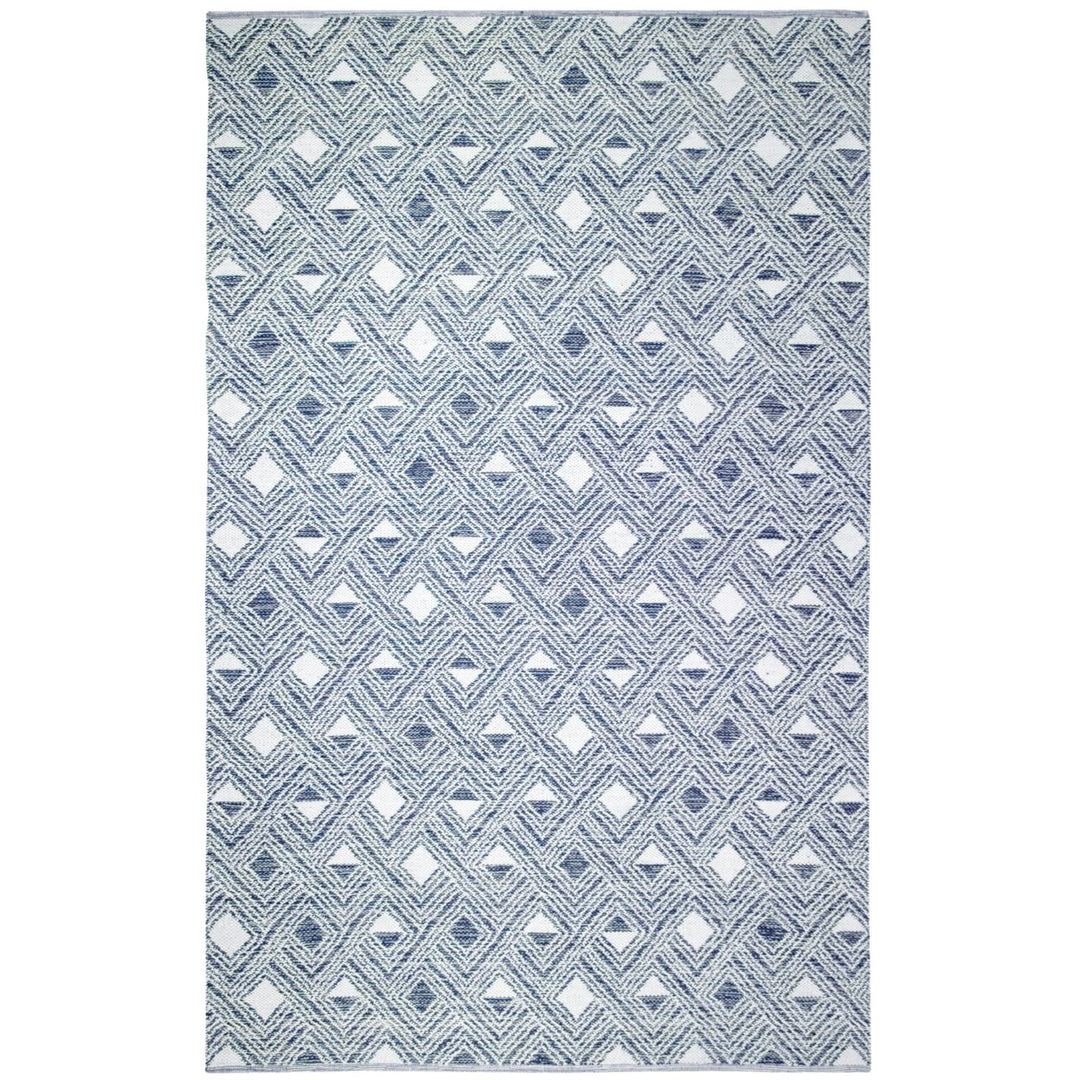 SAFAVIEH Montauk MTK614C Handwoven Navy / Ivory Rug Image 1