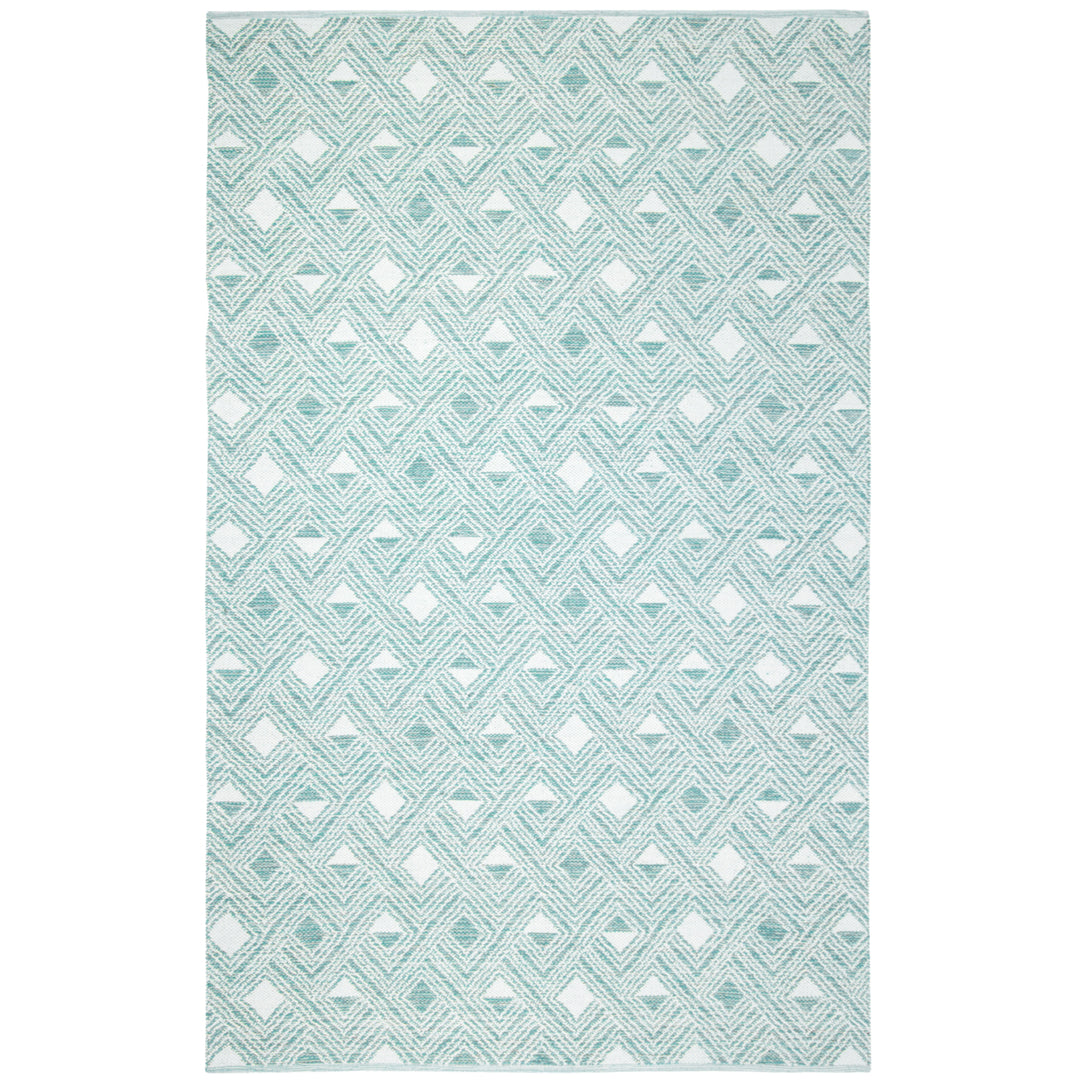 SAFAVIEH Montauk MTK614H Handwoven Aqua / Ivory Rug Image 7