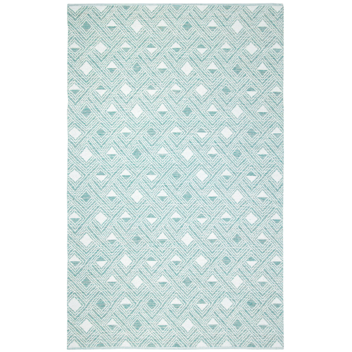 SAFAVIEH Montauk MTK614H Handwoven Aqua / Ivory Rug Image 7