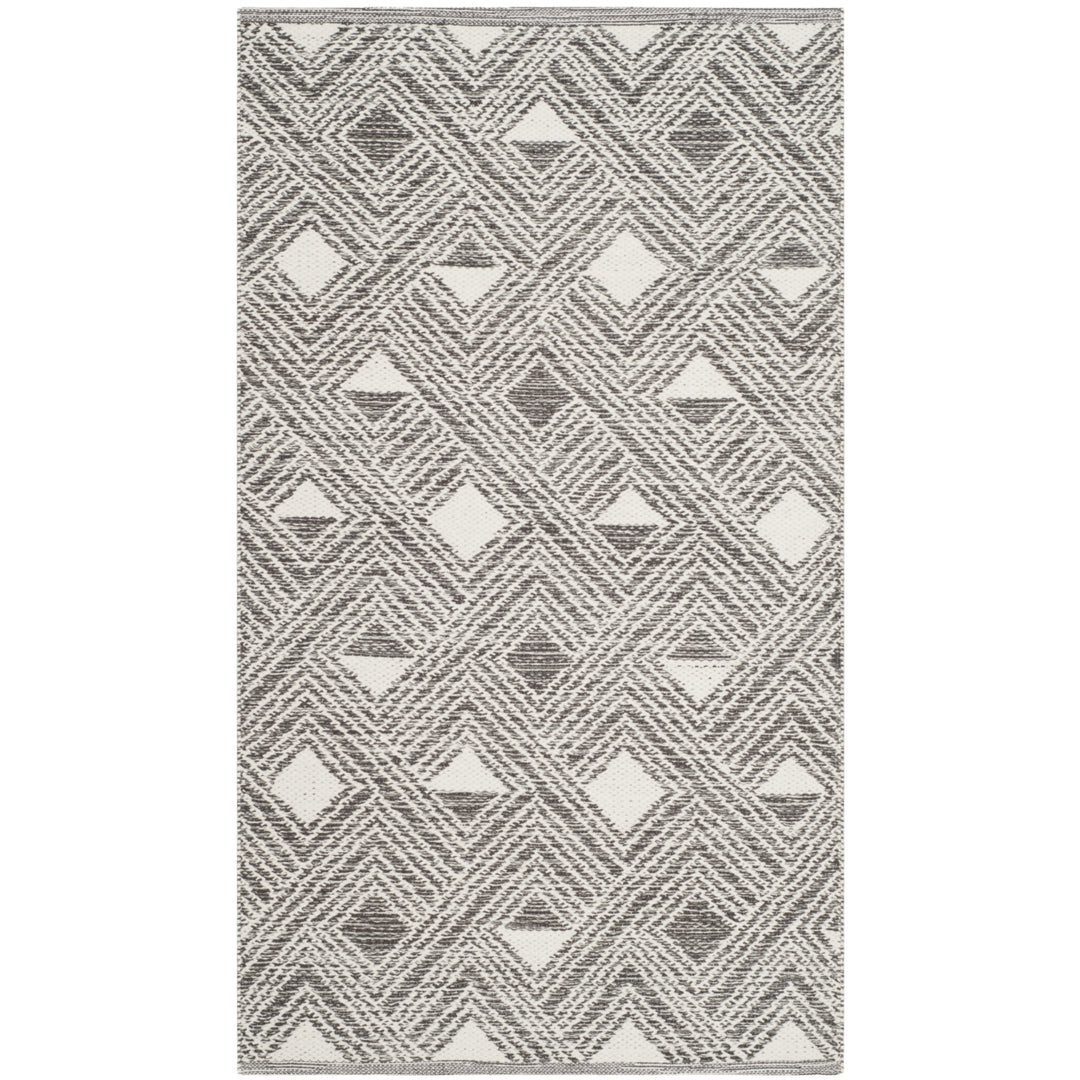 SAFAVIEH Montauk MTK614J Handwoven Charcoal / Ivory Rug Image 7