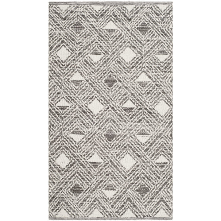 SAFAVIEH Montauk MTK614J Handwoven Charcoal / Ivory Rug Image 1