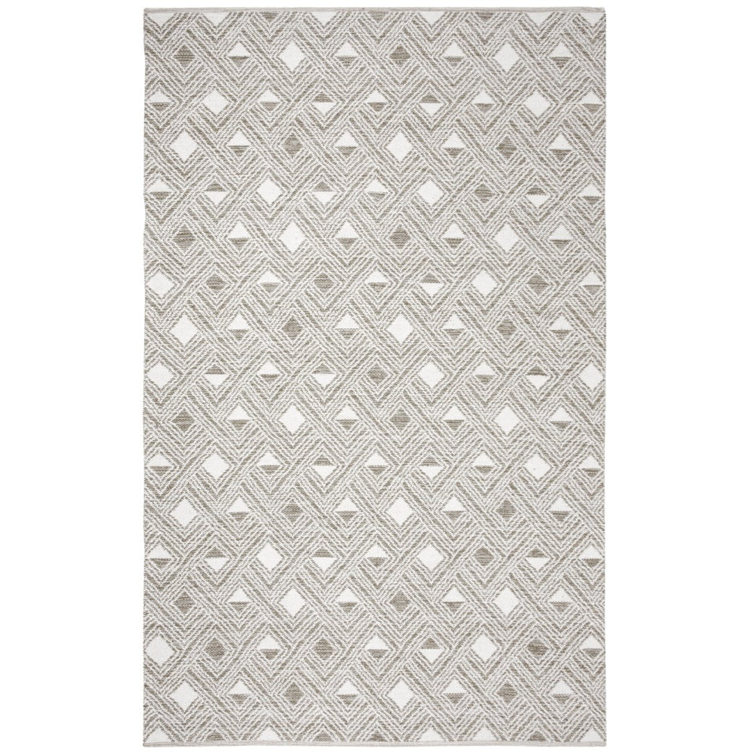 SAFAVIEH Montauk MTK614J Handwoven Charcoal / Ivory Rug Image 1