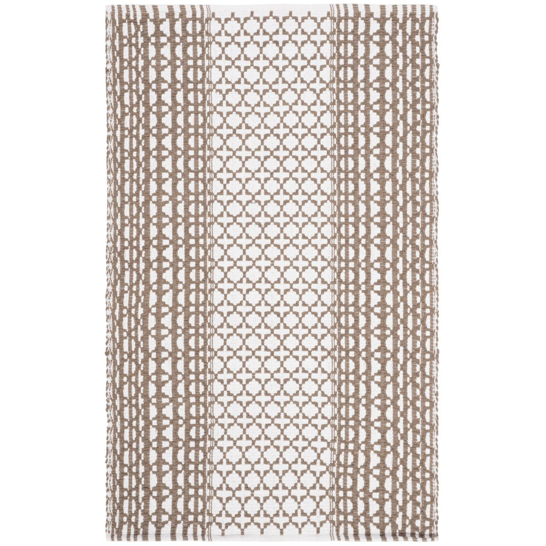 SAFAVIEH Montauk MTK617E Handwoven Taupe / Ivory Rug Image 1