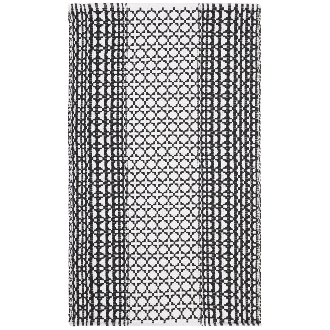 SAFAVIEH Montauk MTK617Z Handwoven Black / Ivory Rug Image 1