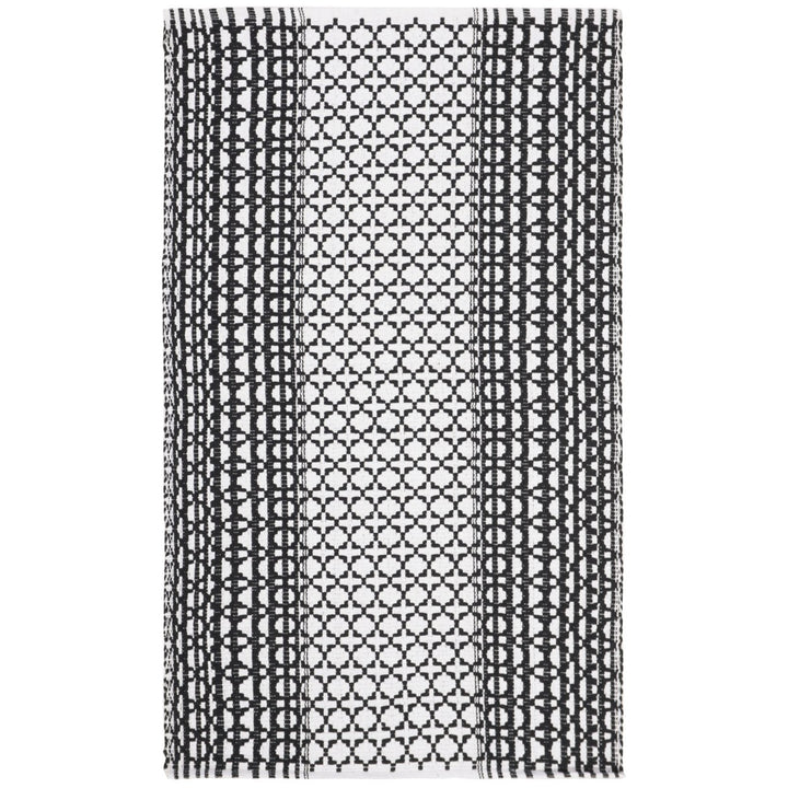 SAFAVIEH Montauk MTK617Z Handwoven Black / Ivory Rug Image 1