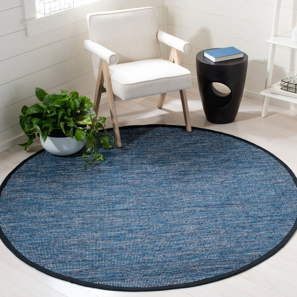 SAFAVIEH Montauk MTK620M Handwoven Blue / Black Rug Image 2