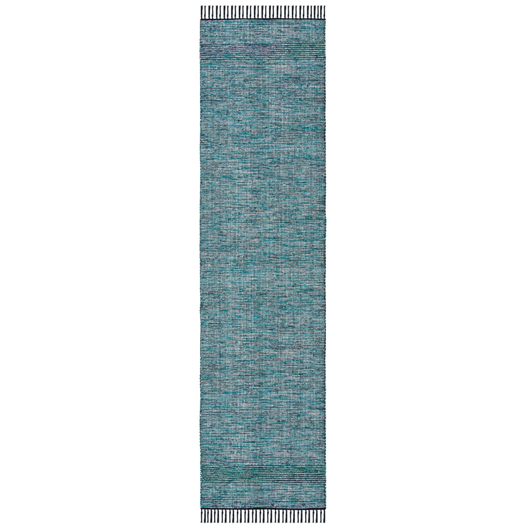 SAFAVIEH Montauk MTK620K Handwoven Turquoise / Black Rug Image 5