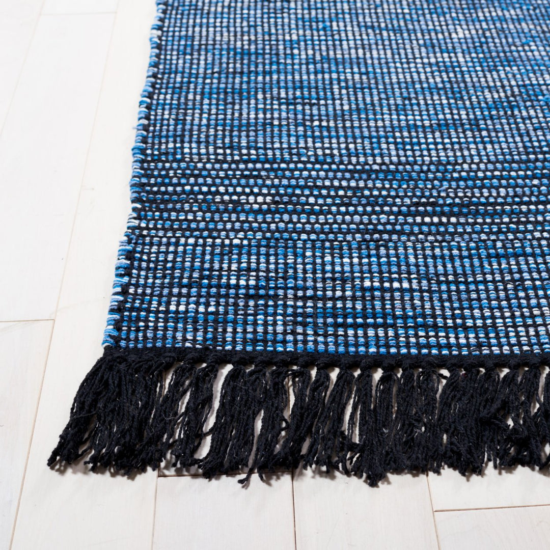 SAFAVIEH Montauk MTK620M Handwoven Blue / Black Rug Image 7