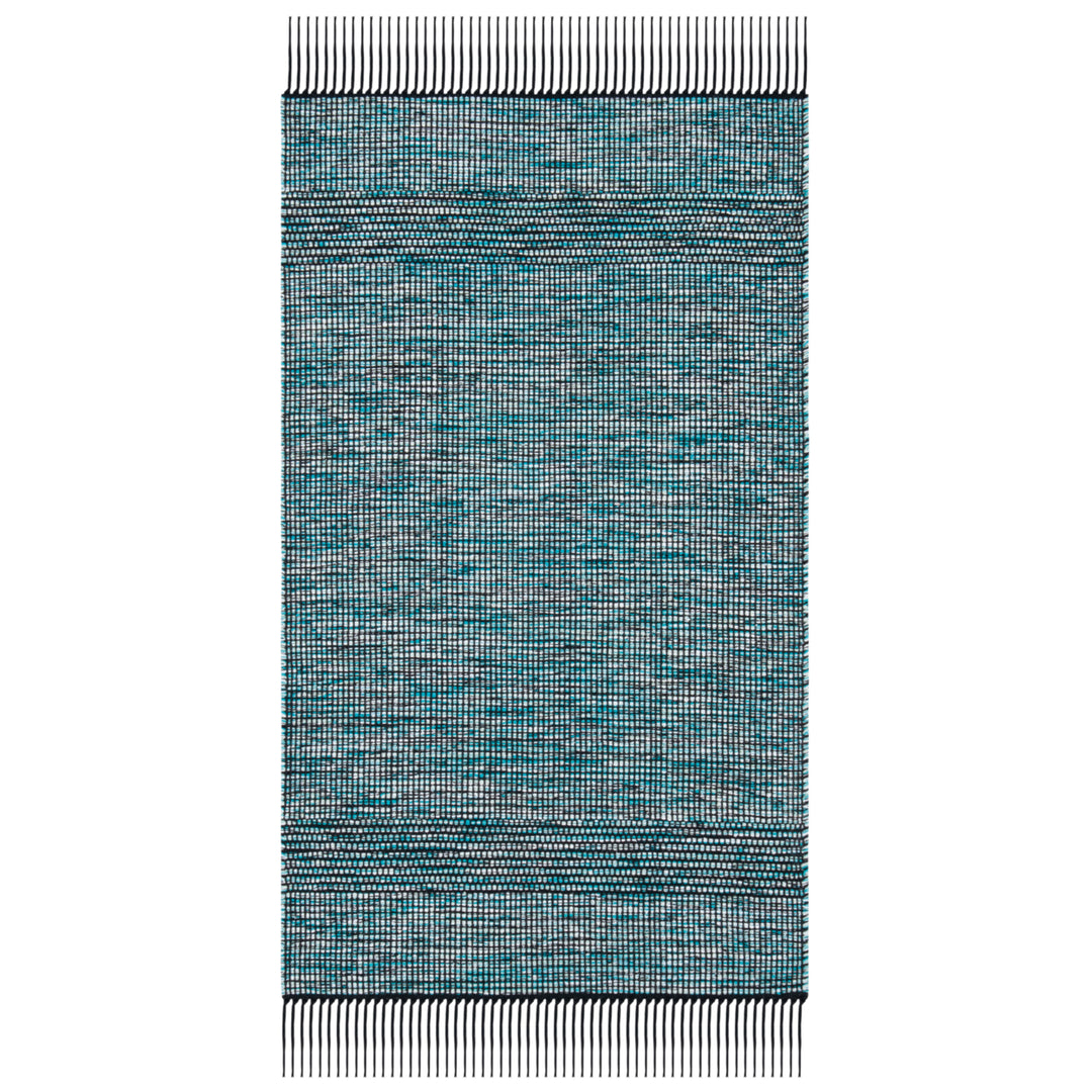 SAFAVIEH Montauk MTK620K Handwoven Turquoise / Black Rug Image 10