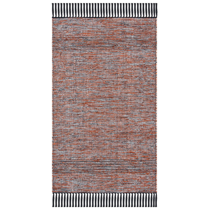 SAFAVIEH Montauk MTK620P Handwoven Orange / Black Rug Image 1