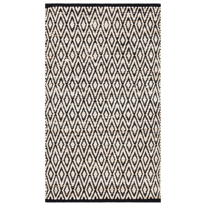 SAFAVIEH Montauk MTK621B Handwoven Beige / Black Rug Image 1