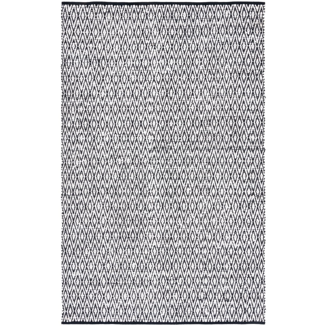 SAFAVIEH Montauk MTK621A Handwoven Ivory / Black Rug Image 1