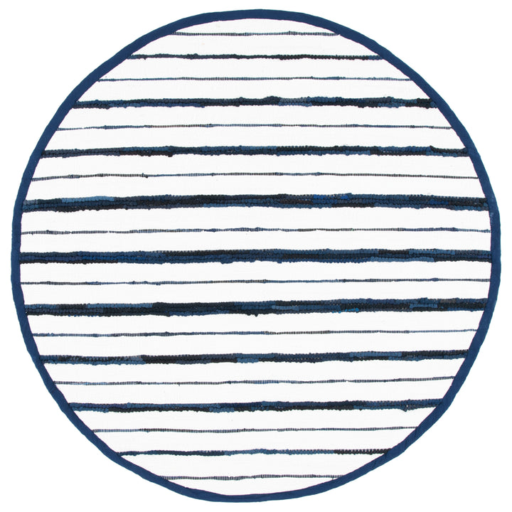 SAFAVIEH Montauk MTK623N Handwoven Navy / Ivory Rug Image 6