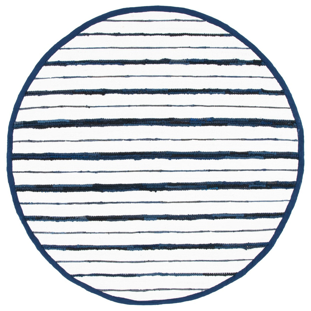 SAFAVIEH Montauk MTK623N Handwoven Navy / Ivory Rug Image 1