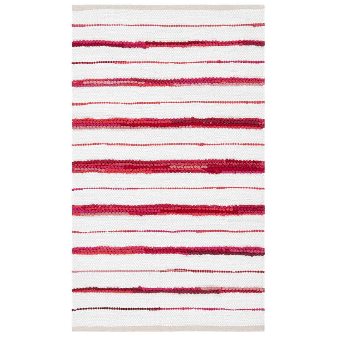 SAFAVIEH Montauk MTK623Q Handwoven Red / Ivory Rug Image 1