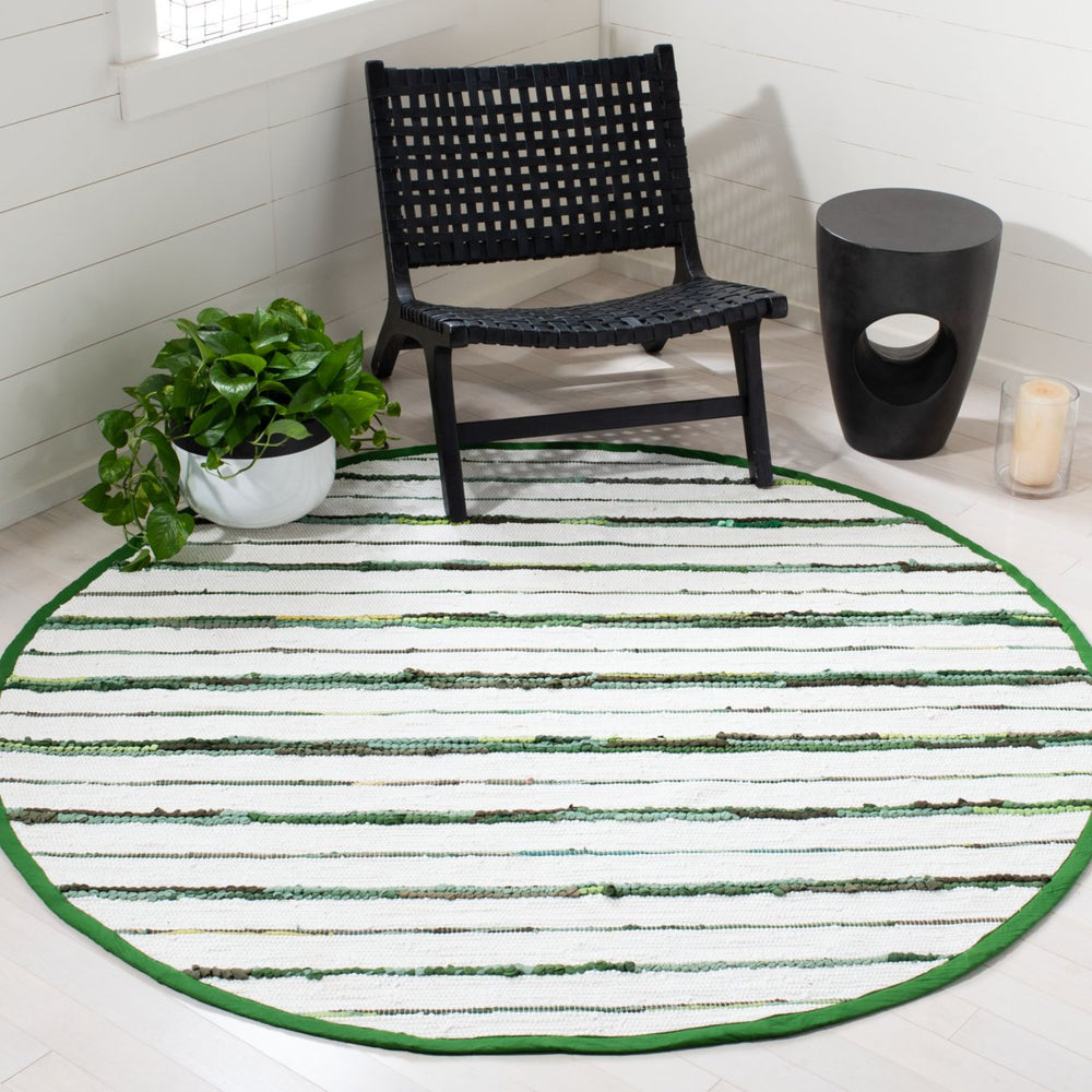 SAFAVIEH Montauk MTK623Y Handwoven Green / Ivory Rug Image 2