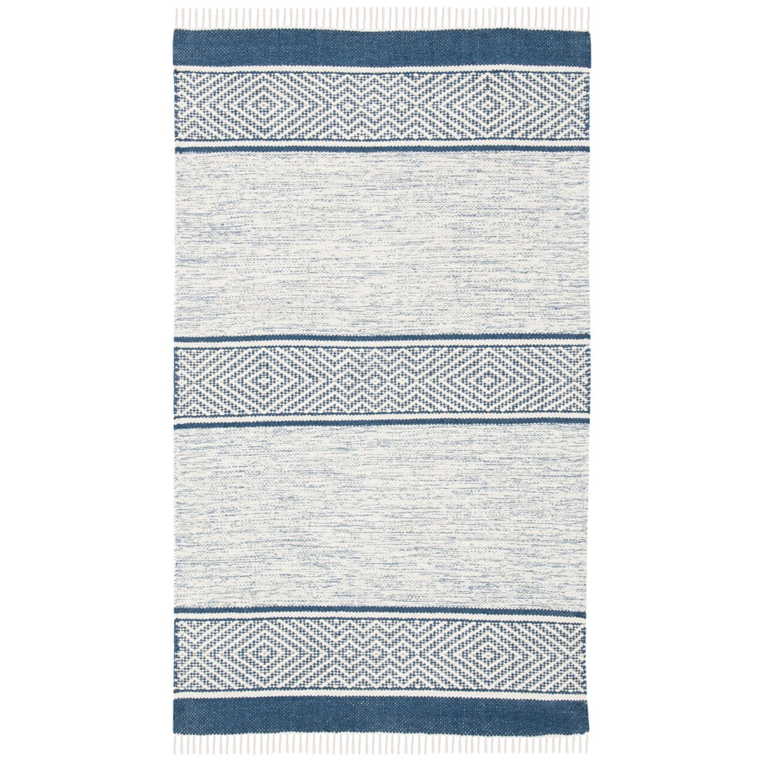 SAFAVIEH Montauk MTK651N Handmade Ivory / Navy Rug Image 1