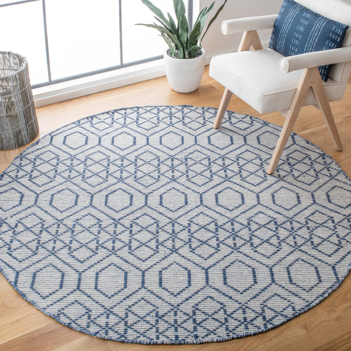 SAFAVIEH Montauk MTK652N Handmade Navy / Beige Rug Image 2