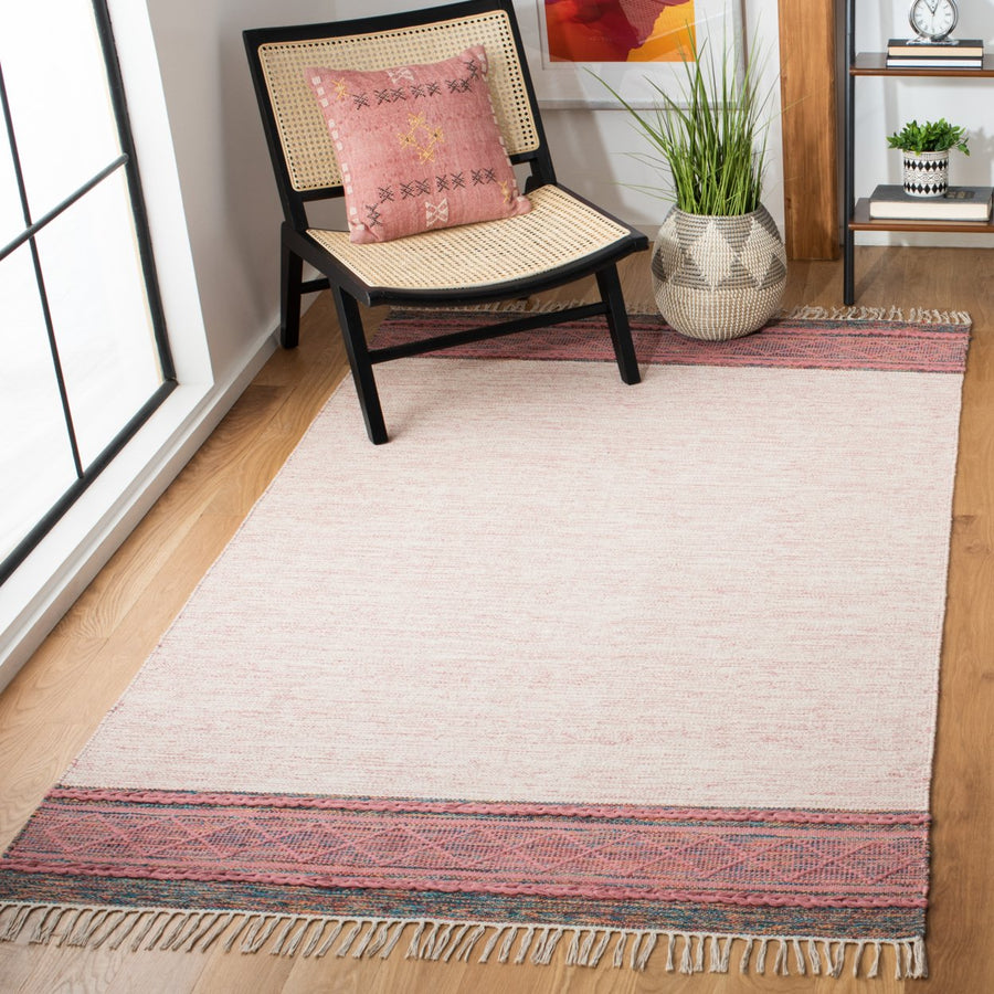 SAFAVIEH Montauk MTK653U Handmade Pink / Beige Rug Image 1