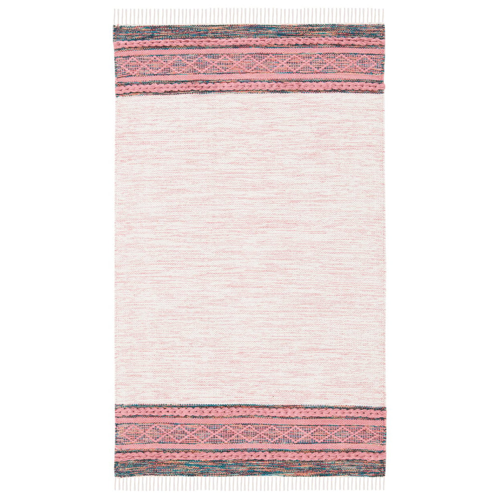 SAFAVIEH Montauk MTK653U Handmade Pink / Beige Rug Image 2