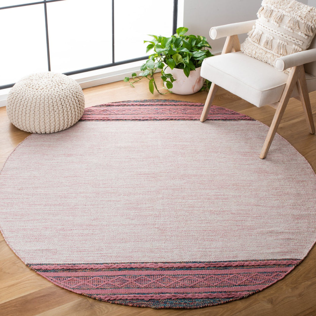 SAFAVIEH Montauk MTK653U Handmade Pink / Beige Rug Image 3