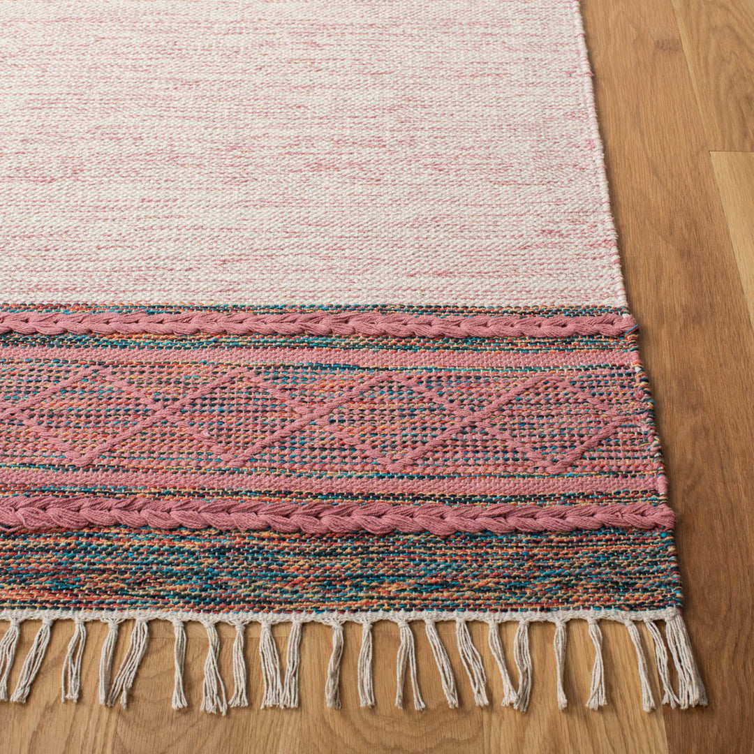 SAFAVIEH Montauk MTK653U Handmade Pink / Beige Rug Image 6