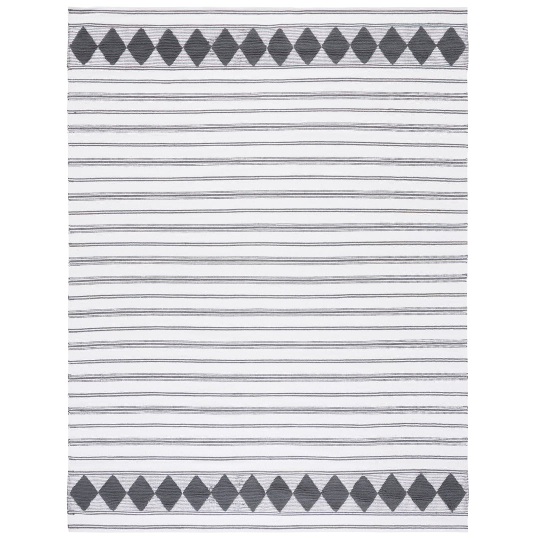 SAFAVIEH Montauk MTK708H Handwoven Dark Grey / Ivory Rug Image 1