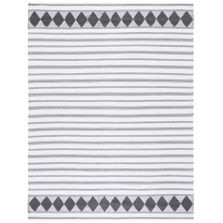 SAFAVIEH Montauk MTK708H Handwoven Dark Grey / Ivory Rug Image 1