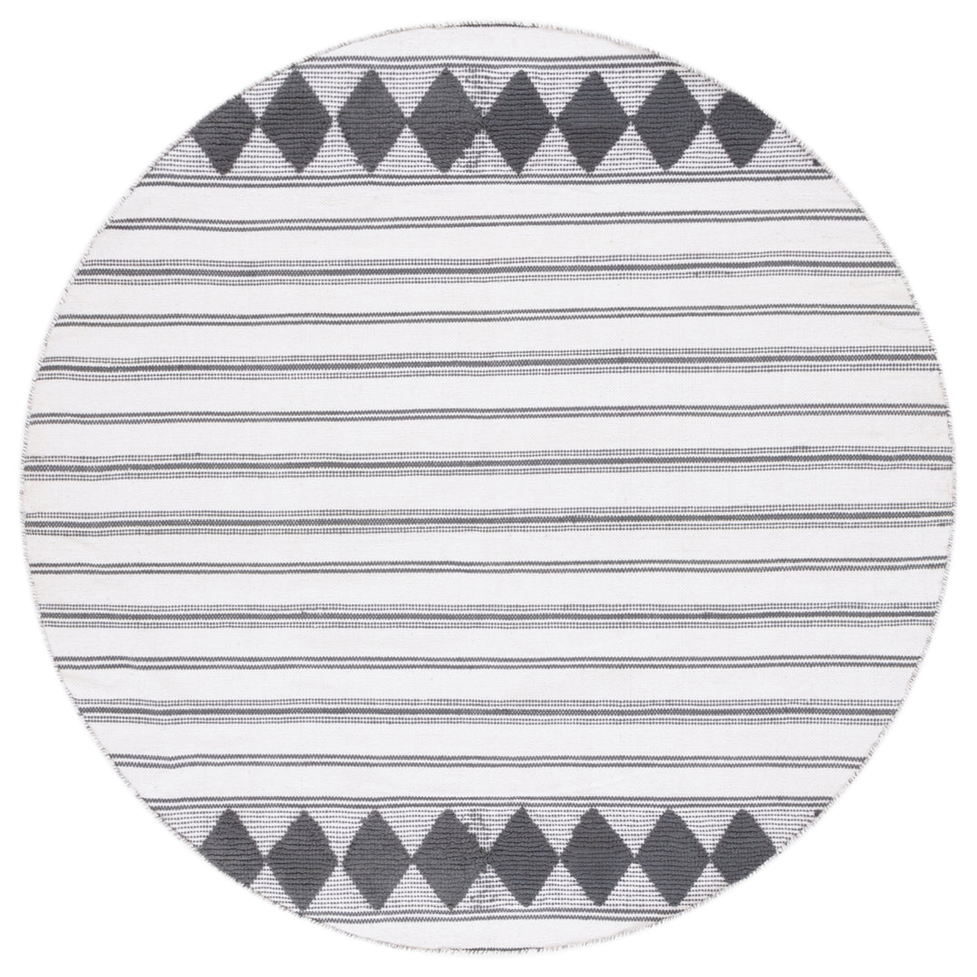 SAFAVIEH Montauk MTK708H Handwoven Dark Grey / Ivory Rug Image 3