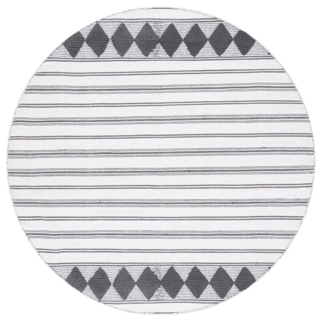 SAFAVIEH Montauk MTK708H Handwoven Dark Grey / Ivory Rug Image 1