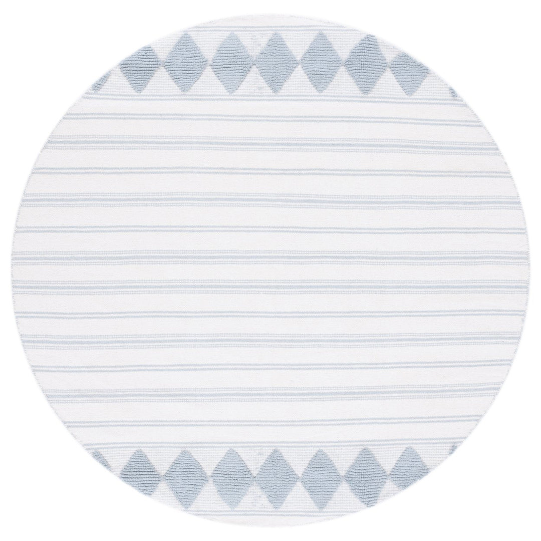 SAFAVIEH Montauk MTK708J Handwoven Aqua / Ivory Rug Image 1