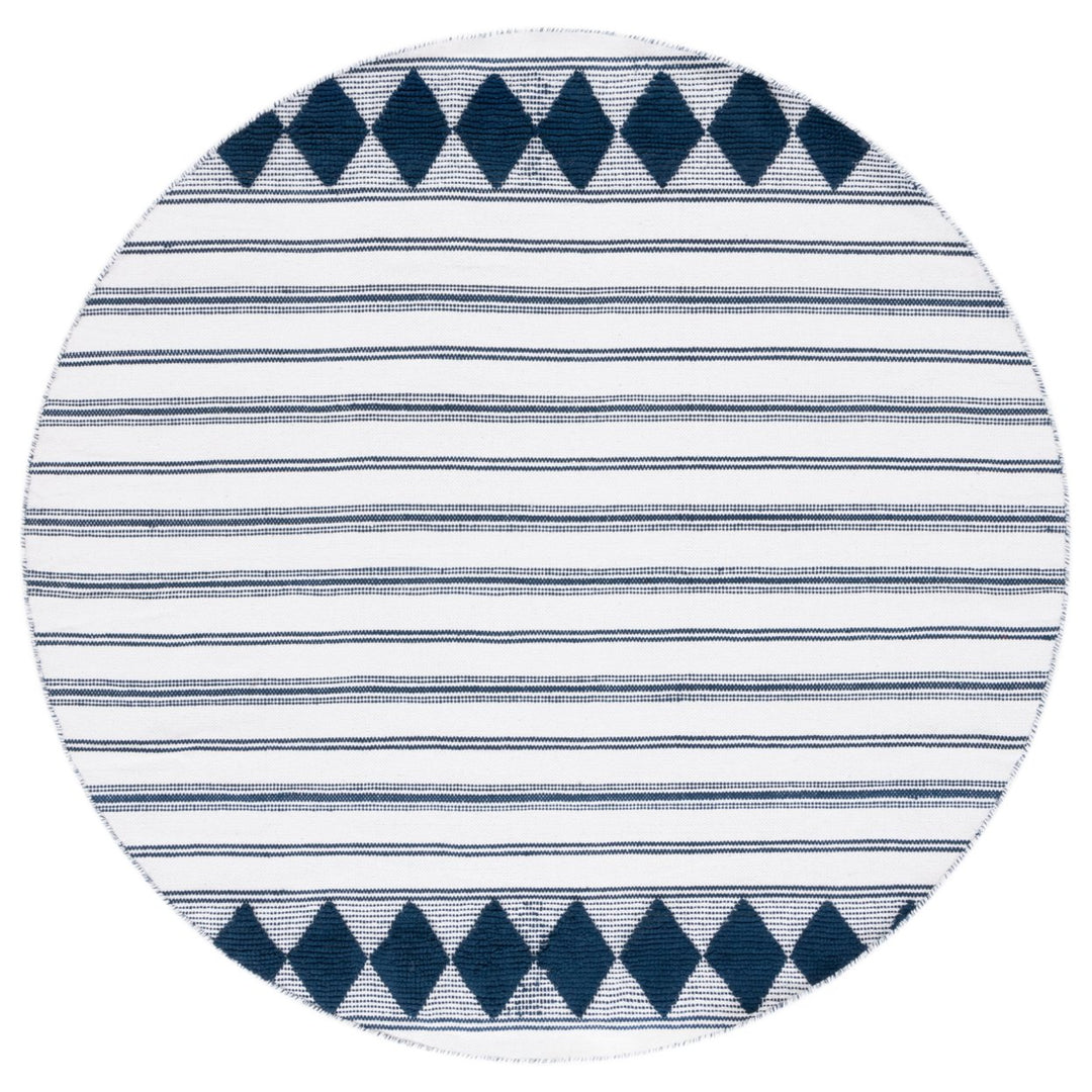 SAFAVIEH Montauk MTK708N Handwoven Navy / Ivory Rug Image 1