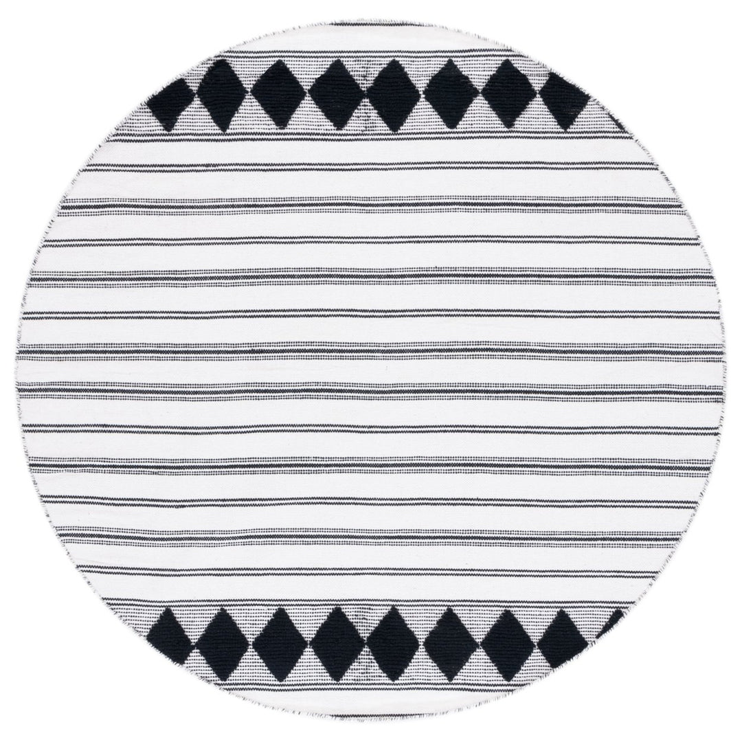 SAFAVIEH Montauk MTK708Z Handwoven Black / Ivory Rug Image 1