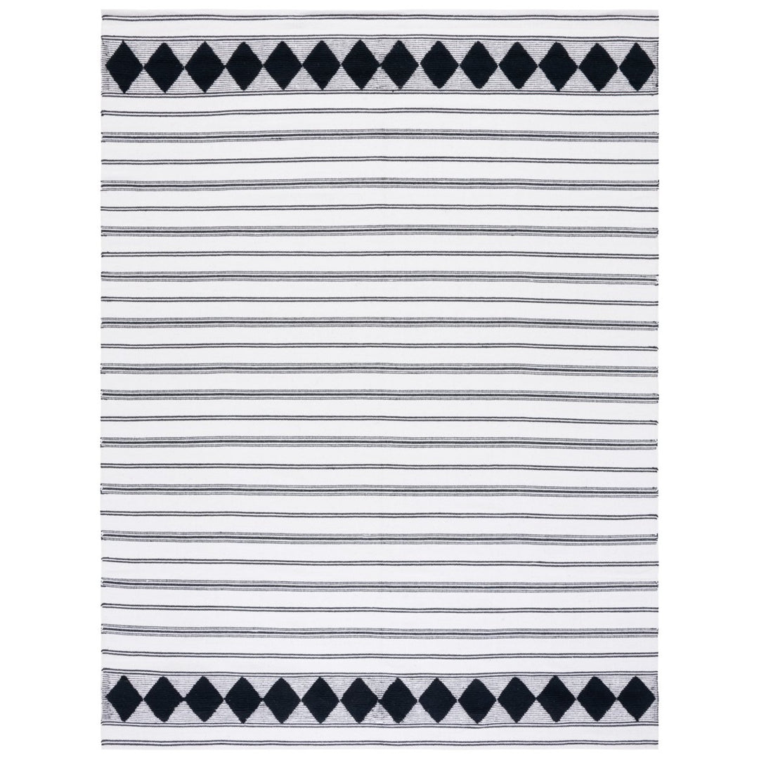 SAFAVIEH Montauk MTK708Z Handwoven Black / Ivory Rug Image 1