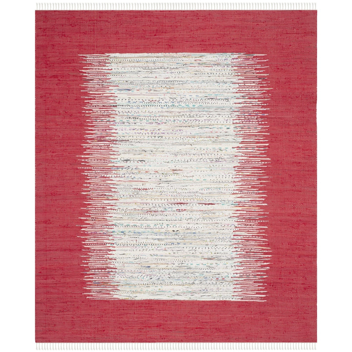 SAFAVIEH Montauk MTK711B Handwoven Ivory / Red Rug Image 1