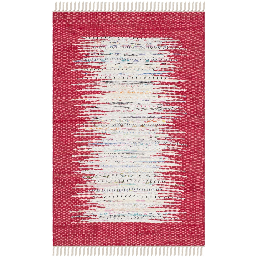 SAFAVIEH Montauk MTK711B Handwoven Ivory / Red Rug Image 8