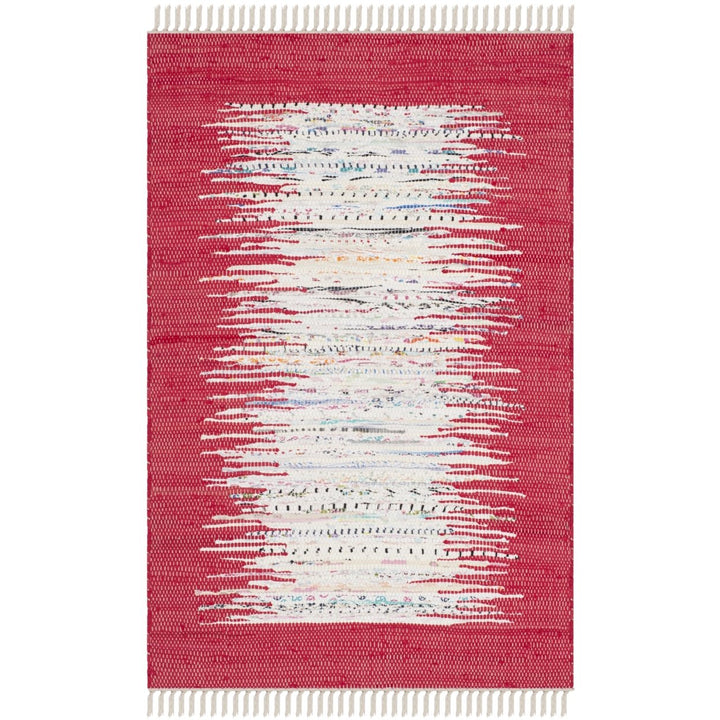 SAFAVIEH Montauk MTK711B Handwoven Ivory / Red Rug Image 1