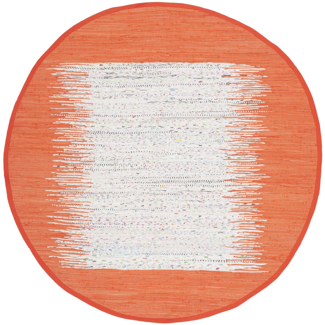 SAFAVIEH Montauk MTK711C Handwoven Ivory / Orange Rug Image 1